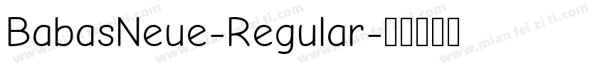 BabasNeue-Regular字体转换