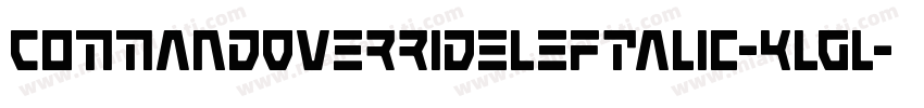 CommandOverrideLeftalic-KLgl字体转换
