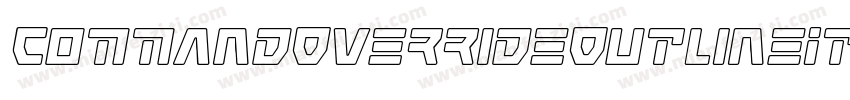 CommandOverrideOutlineItalic-v9D4字体转换