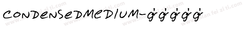 CondensedMEDIUM字体转换