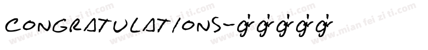 Congratulations字体转换