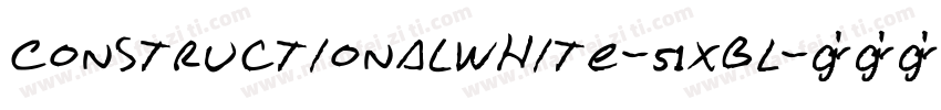 ConstructionalWhite-51XBL字体转换