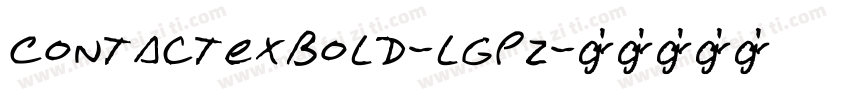 Contactexbold-lgPZ字体转换