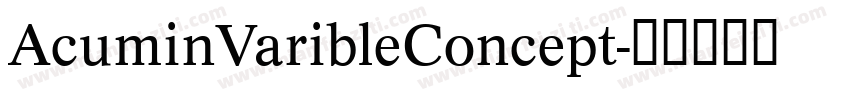 AcuminVaribleConcept字体转换