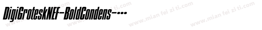 DigiGroteskNEF-BoldCondens字体转换