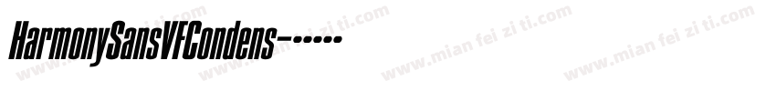 HarmonySansVFCondens字体转换