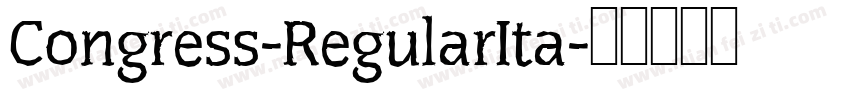 Congress-RegularIta字体转换