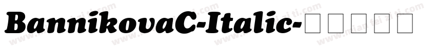 BannikovaC-Italic字体转换
