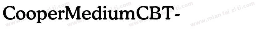 CooperMediumCBT字体转换