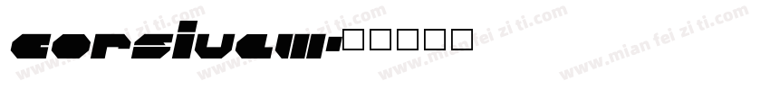 corsivaw字体转换