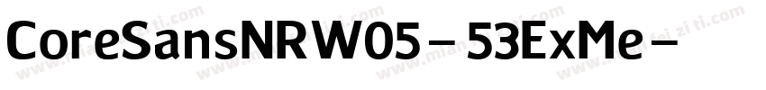 CoreSansNRW05-53ExMe字体转换