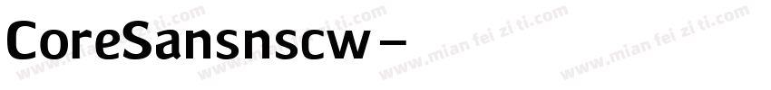 CoreSansnscw字体转换
