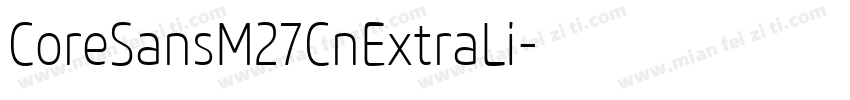 CoreSansM27CnExtraLi字体转换