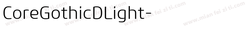 CoreGothicDLight字体转换