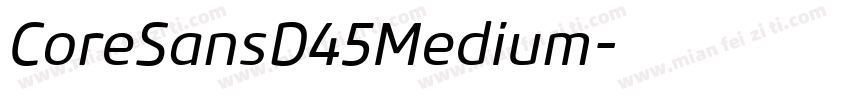 CoreSansD45Medium字体转换