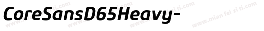 CoreSansD65Heavy字体转换