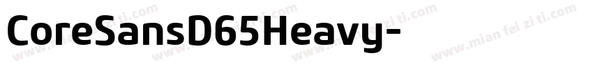 CoreSansD65Heavy字体转换