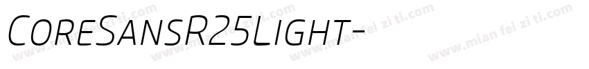 CoreSansR25Light字体转换