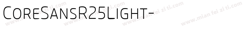 CoreSansR25Light字体转换