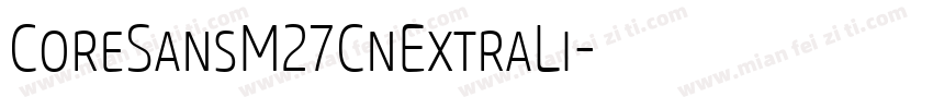 CoreSansM27CnExtraLi字体转换