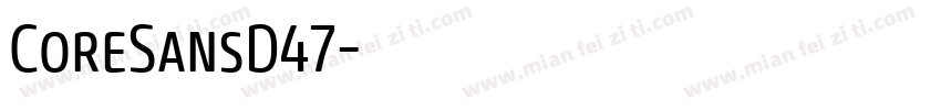 CoreSansD47字体转换