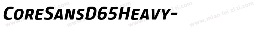 CoreSansD65Heavy字体转换
