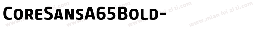 CoreSansA65Bold字体转换