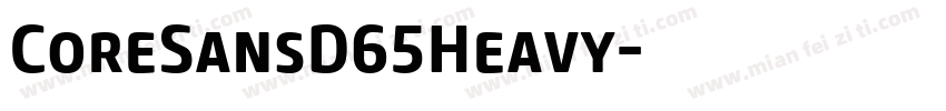 CoreSansD65Heavy字体转换