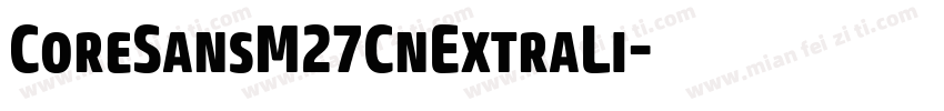 CoreSansM27CnExtraLi字体转换