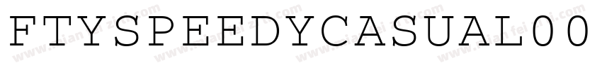 FTYSPEEDYCASUAL001字体转换