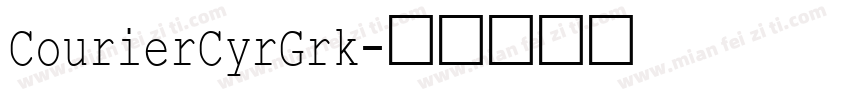 CourierCyrGrk字体转换