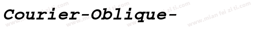 Courier-Oblique字体转换