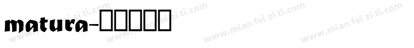 matura字体转换