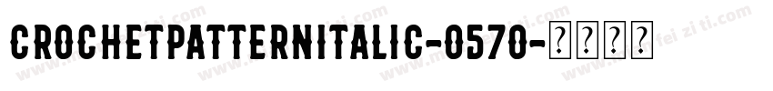 CrochetPatternItalic-o57o字体转换