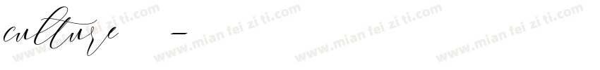 culture字体包字体转换