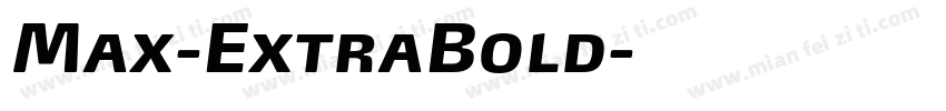Max-ExtraBold字体转换
