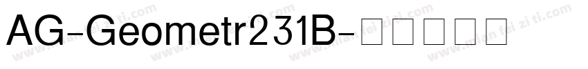 AG-Geometr231B字体转换