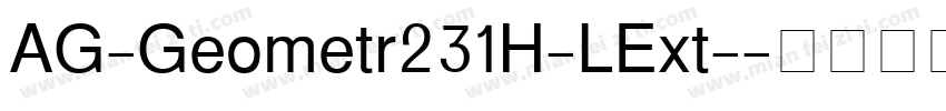 AG-Geometr231H-LExt-字体转换