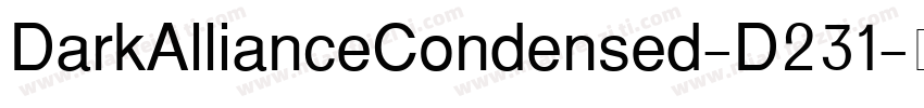 DarkAllianceCondensed-D231字体转换