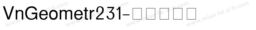 VnGeometr231字体转换