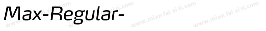 Max-Regular字体转换