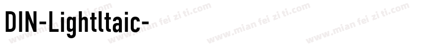 DIN-Lightltaic字体转换