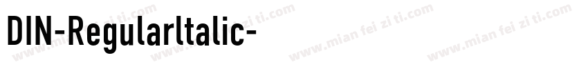 DIN-Regularltalic字体转换