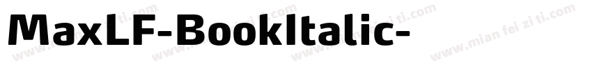 MaxLF-BookItalic字体转换