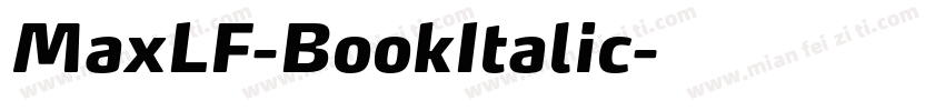 MaxLF-BookItalic字体转换