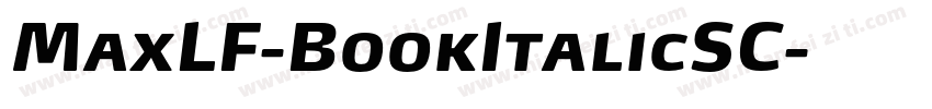 MaxLF-BookItalicSC字体转换