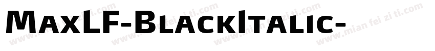 MaxLF-BlackItalic字体转换