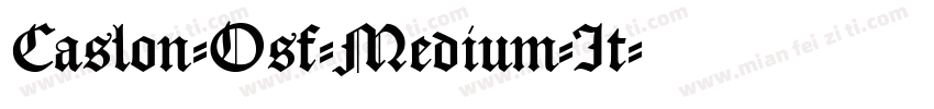 Caslon-Osf-Medium-It字体转换