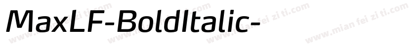 MaxLF-BoldItalic字体转换