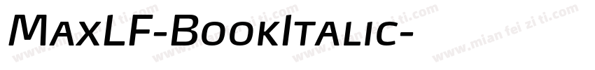 MaxLF-BookItalic字体转换